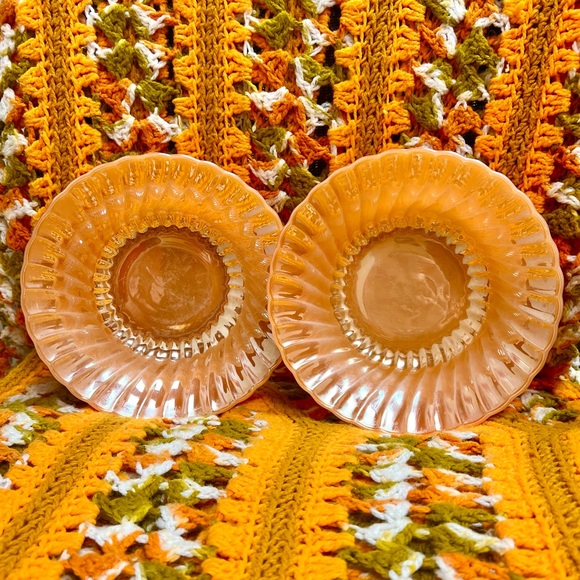 Anchor Hocking Other - 60s Vintage 🍑 Anchor Hocking Fire-King Dinnerware Peach Lustre Serving Bowls (2)